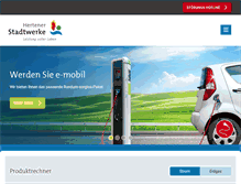 Tablet Screenshot of hertener-stadtwerke.de